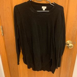 jcrew long sleeve black sweater